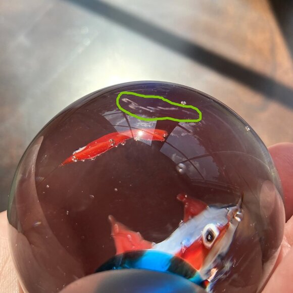 Murano Glass Aquarium Koi Fish Paperweight, Attributed to Dal Borgo Venice Italy - Picture 9 of 10